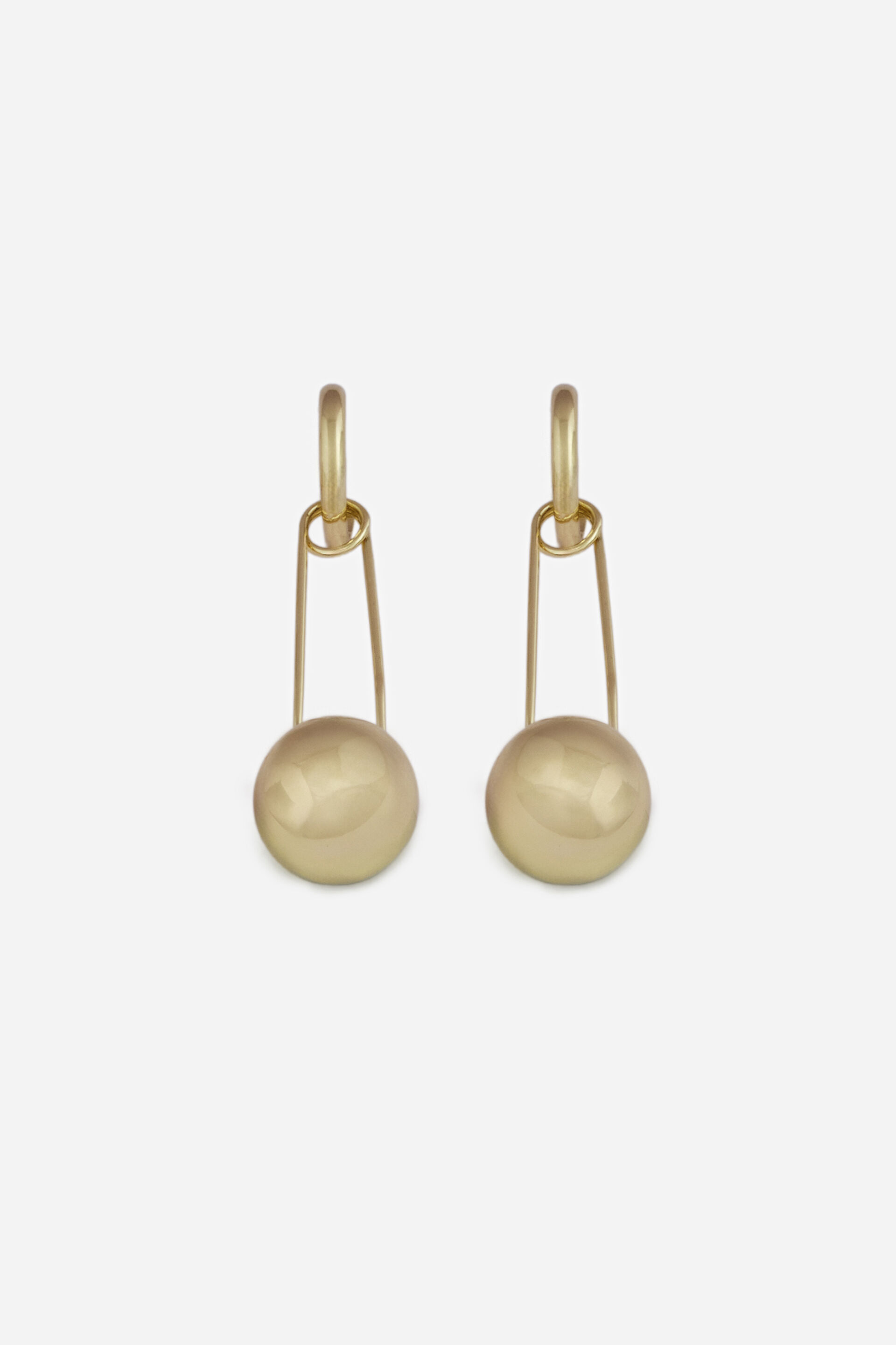 Gold Abstract Drop Earrings, , image 1